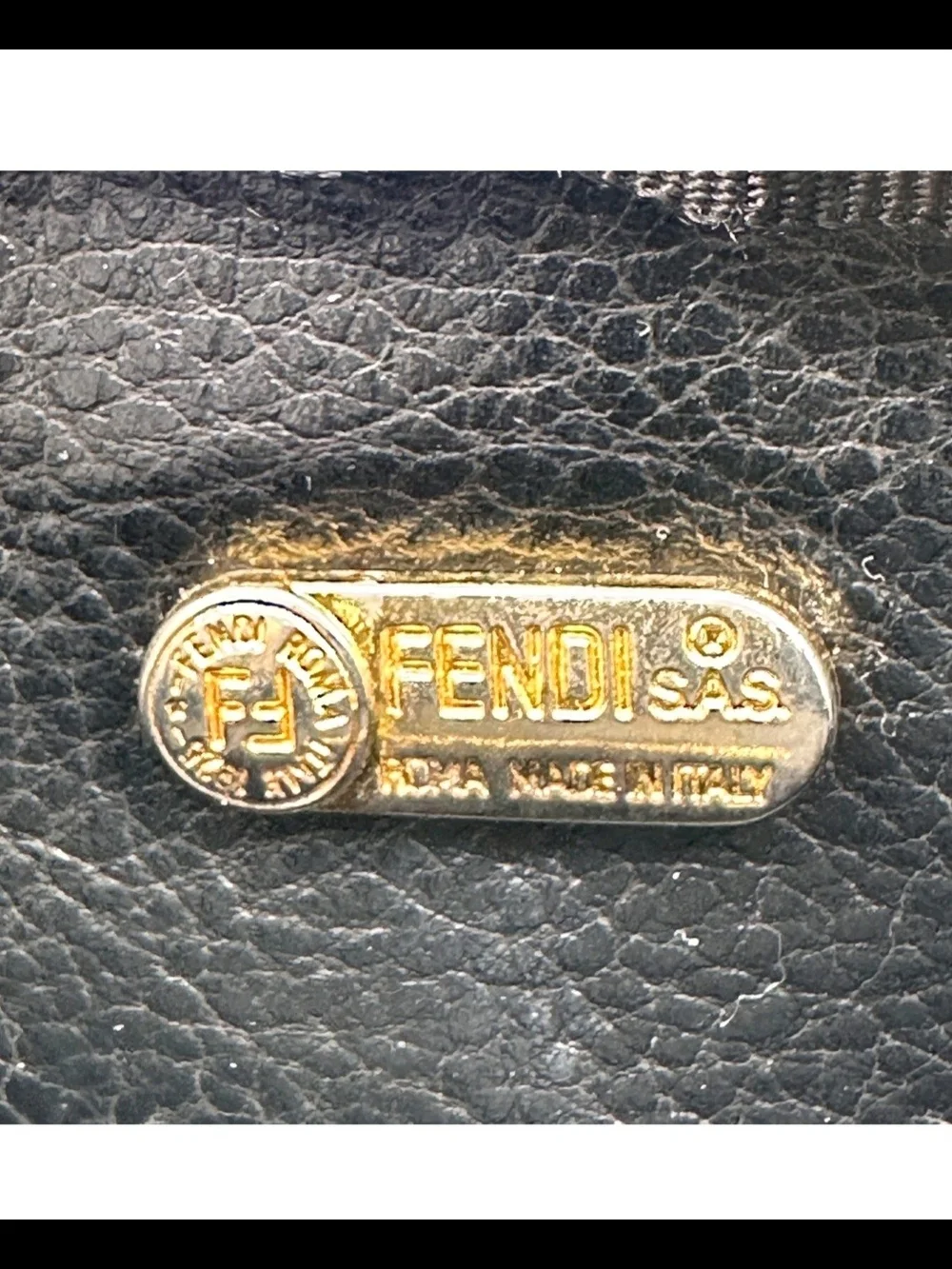 Fendi Vintage Pequin PVC Brown Pouch **Authentic